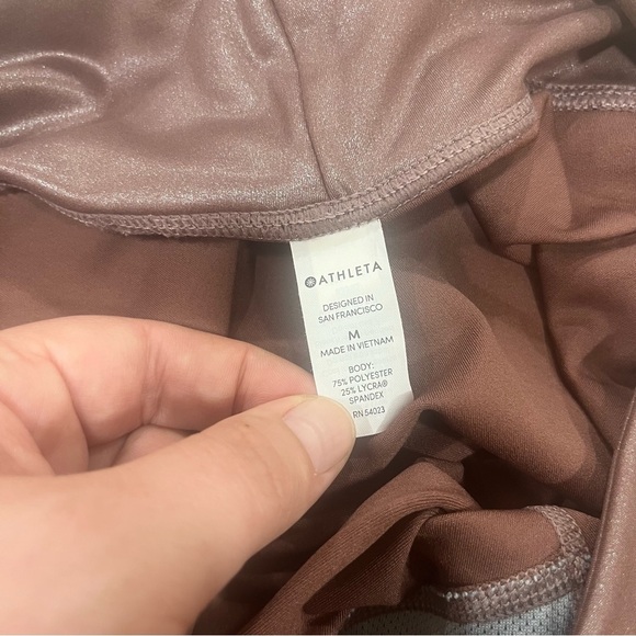 Athleta Elation Shimmer Tight In Powervita, Cinnamon - Picture 8 of 9